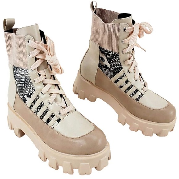 Nude snake combat boot - Picture 2 of 7